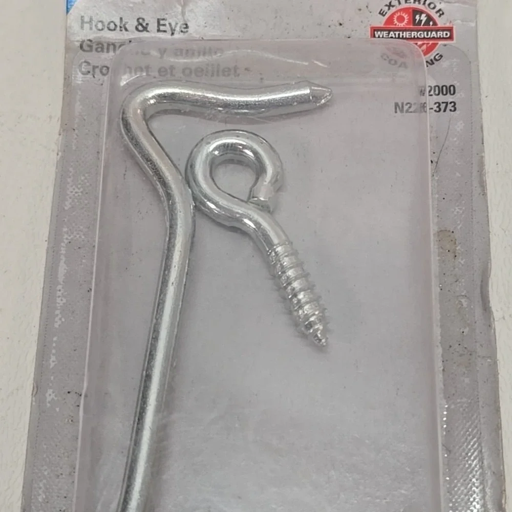 National Hardware N226-373 Zinc-Plated Steel General Purpose Hook & Eye 4 L in.